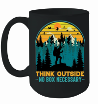 Product Think Outside No Box Necessary Hiking Mug