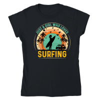 Product Just a Girl Who Loves Surfing Classic Womens Crewneck T-shirt