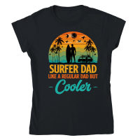 Product Surfer Dad Like A Regular Dad But Cooler Classic Womens Crewneck T-shirt