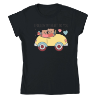 Product Retro Valentine Couple Bears Sublimation Classic Womens Crewneck T-shirt