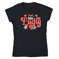 Product Retro Valentine Feeling Lucky Classic Womens Crewneck T-shirt