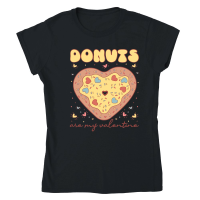 Product Retro Valentine Donut Sublimation Classic Womens Crewneck T-shirt