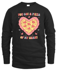 Product Retro Valentine Pizza  Sublimation Unisex Sweatshirt