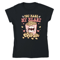 Product Retro Valentine Popcorn  Sublimation Classic Womens Crewneck T-shirt