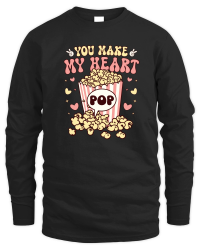 Product Retro Valentine Popcorn  Sublimation Unisex Sweatshirt