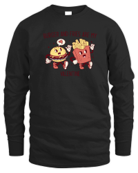 Product Valentine Burger and Fries Sublimation2 Unisex Sweatshirt