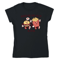 Product Valentine Burger and Fries Sublimation2 Classic Womens Crewneck T-shirt