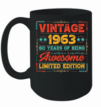 Product Vintage 1963 Being Awesome Limited Edition Birthday Mug