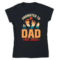 Product Promoted to Dad Est 2023 Classic Womens Crewneck T-shirt