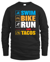 Product Swim Bike Run & Tacos Unisex Sweatshirt