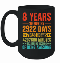 Product 8 Years 96 Months Of Being Awesome Birthday Mug