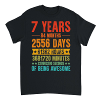 Product 7 Years 84 Months Of Being Awesome Birthday Unisex T-Shirt