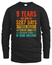 Product 9 Years 108 Months Of Being Awesome Birthday Unisex Sweatshirt