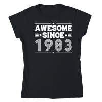 Product Awesome Since 1983 Birthday Classic Womens Crewneck T-shirt
