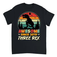 Product Awesome Since 2019 Three Rex Unisex T-Shirt