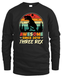 Product Awesome Since 2019 Three Rex Unisex Sweatshirt