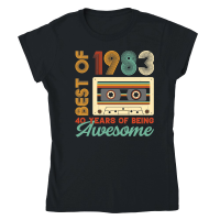 Product Best Of 1983 40 Years of Being Awesome Classic Womens Crewneck T-shirt