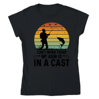 Product Can't Work Today My Arm is in a Cast Fishing Classic Womens Crewneck T-shirt