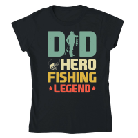 Product Dad Hero Fishing Legend Classic Womens Crewneck T-shirt