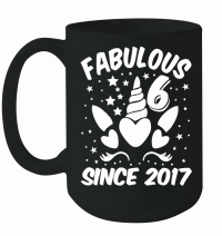 Product Fabulous 6 Since 2017 Unicorn Birthday Mug