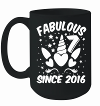 Product Fabulous 7 Since 2016 Unicorn Birthday Mug