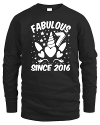 Product Fabulous 7 Since 2016 Unicorn Birthday Unisex Sweatshirt