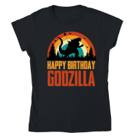 Product Happy Birthday Godzilla Birthday Classic Womens Crewneck T-shirt
