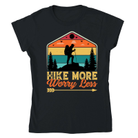 Product Hike More Worry Less Hiking Classic Womens Crewneck T-shirt