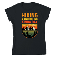 Product Hiking and Dogs Kinda Day Classic Womens Crewneck T-shirt