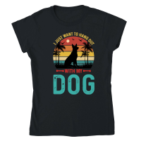 Product I Just Want To Hang Out With My Dog Classic Womens Crewneck T-shirt