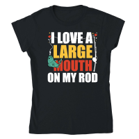 Product I Love A Large Mouth On My Rod Fishing Classic Womens Crewneck T-shirt