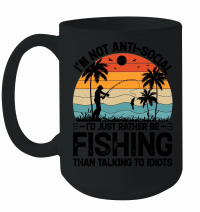 Product I’m not Anti Social I’d Just Rather be Fishing Mug
