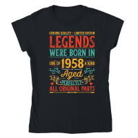 Product Legends Were Born In 1958 Birthday Classic Womens Crewneck T-shirt