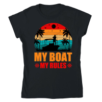 Product My Boat My Rules Fishing Lover Classic Womens Crewneck T-shirt