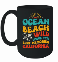 Product Ocean Beach Wild Wave 1971 Surf Memories California Mug