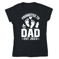 Product Promoted to Dad Est 2023 Classic Womens Crewneck T-shirt