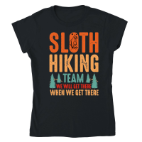 Product Sloth Hiking Team Classic Womens Crewneck T-shirt