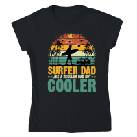 Product Surfer Dad Like A Regular Dad But Cooler Classic Womens Crewneck T-shirt