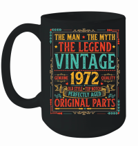 Product The Man The Myth The Legend Vintage 1972 50th Birthday Mug