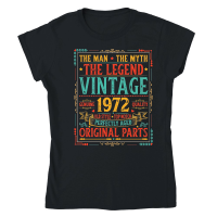 Product The Man The Myth The Legend Vintage 1972 50th Birthday Classic Womens Crewneck T-shirt