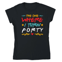 Product The One Where I Turn Forty Birthday Classic Womens Crewneck T-shirt