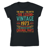 Product The Man The Myth The Legend Vintage 1973 Birthday Classic Womens Crewneck T-shirt