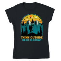 Product Think Outside No Box Necessary Hiking Classic Womens Crewneck T-shirt