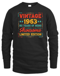Product Vintage 1963 Being Awesome Limited Edition Birthday Unisex Sweatshirt