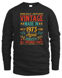 Product Vintage Made In 1973 Birthday Unisex Sweatshirt