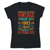 Product Vintage Made In 1993 Birthday Classic Womens Crewneck T-shirt