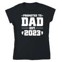 Product Promoted to Dad Est 2023 Classic Womens Crewneck T-shirt