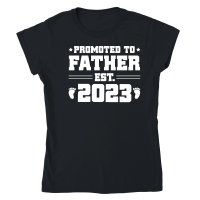 Product Promoted to Father Est 2023 Classic Womens Crewneck T-shirt