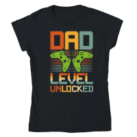 Product Dad Level Unlocked Gamer Dad Classic Womens Crewneck T-shirt
