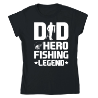 Product Dad Hero Fishing Legend Classic Womens Crewneck T-shirt